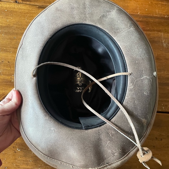 Henschel Hat Brown Leather Suede Aussie Outback - Picture 5 of 8